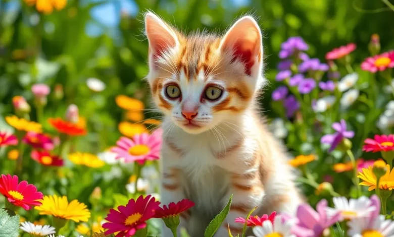 تغذية القطط بعمر أربعة أشهر