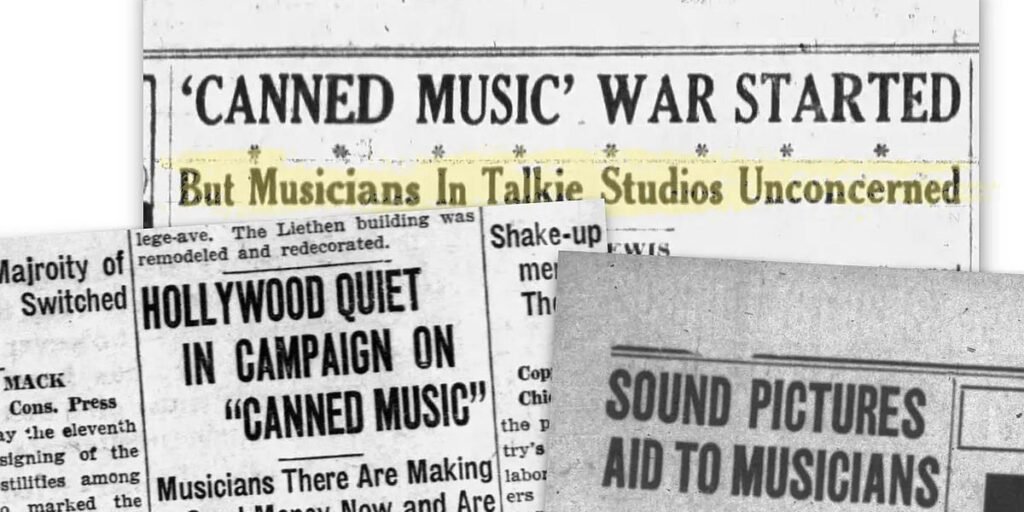 عندما تبنى أعضاء اتحاد هوليوود الموسيقى الاصطناعية