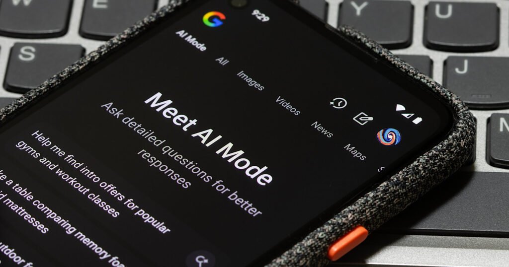 تقوم Google بربط نظرة عامة على الذكاء الاصطناعي بوضع الذكاء الاصطناعي على الهاتف المحمول