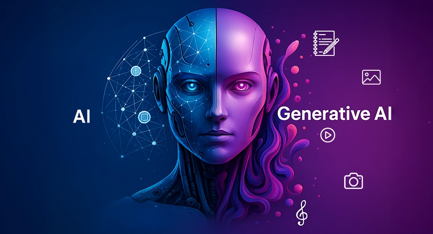 الذكاء الاصطناعي مقابل الذكاء الاصطناعي التوليدي